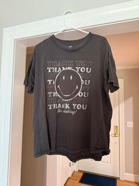 aerie Black Graphic Logo Tee